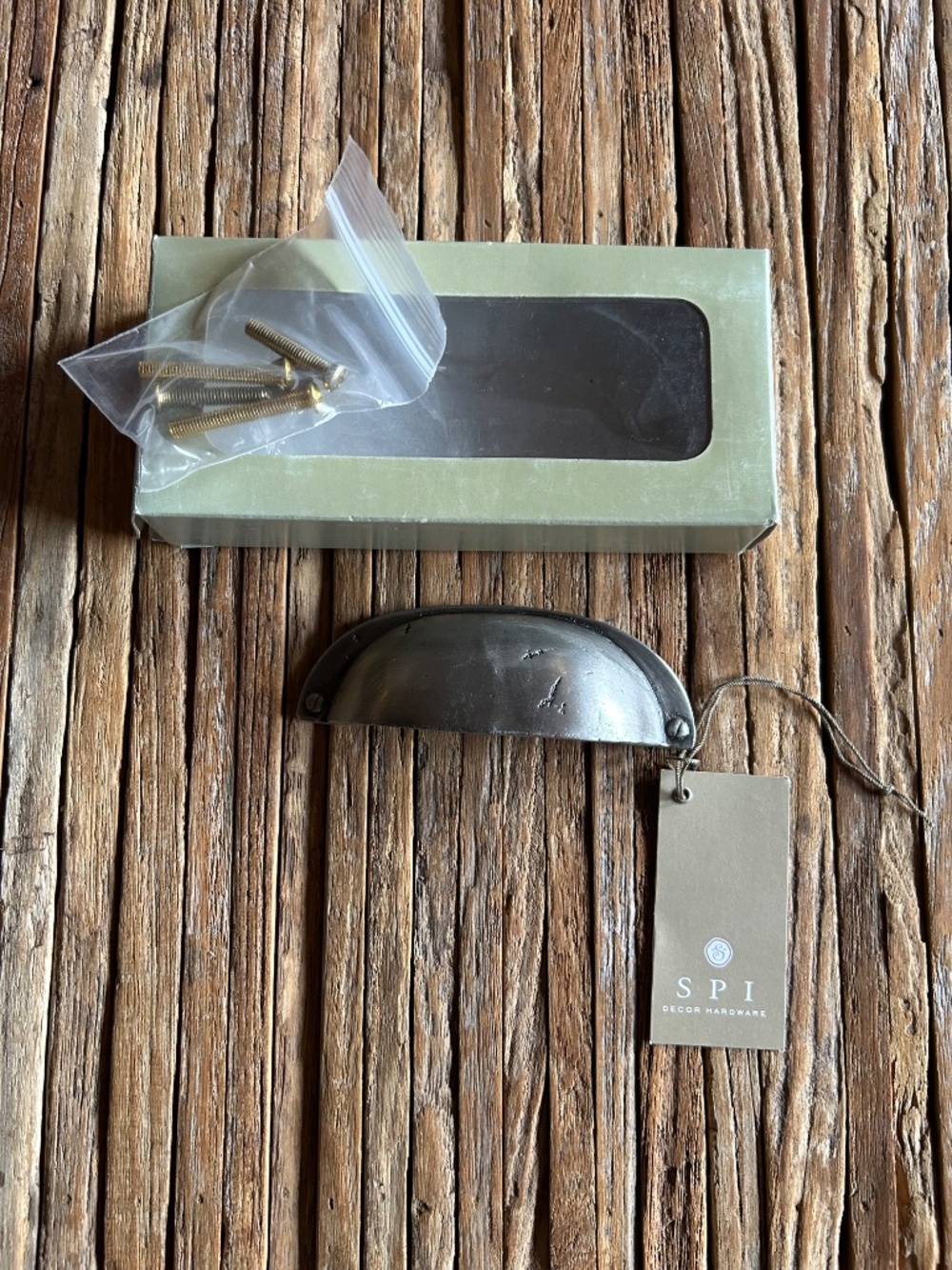 SPI rustic nickel bin cup pull - Picture 4 of 5